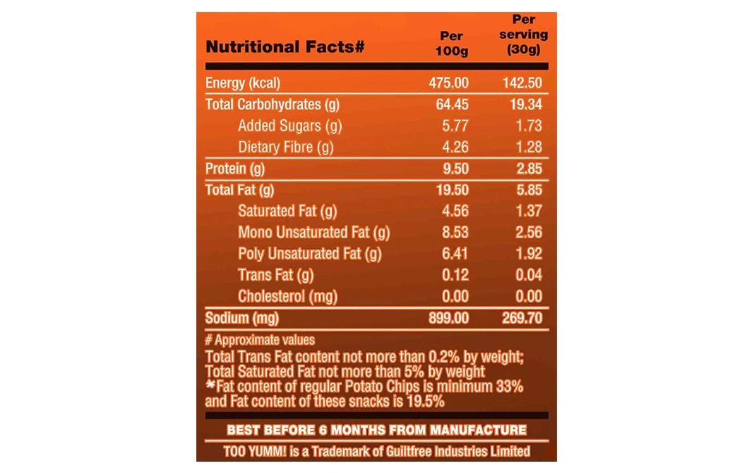 Too Yumm Multigrain Chips (Chinese - Hot & Sour)   Pack  60 grams